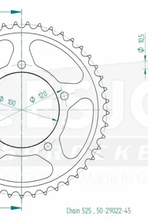 ESJOT - REAR STEEL 45T, 525 - Sprockets - Stalen Constructie Merkproduct