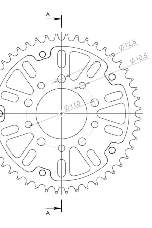 SUPERSPROX - REAR STEALTH 45T - Sprockets - Black, 525 Fabrieksprijs