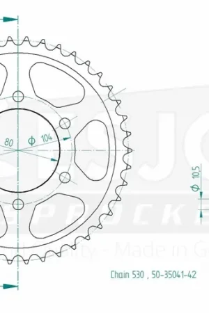 ESJOT - REAR 42T, 530 - Sprockets - 42T Veilige Betaling