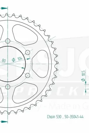 Veilige Betaling ESJOT - REAR 44T, 530 - Sprockets - 44T