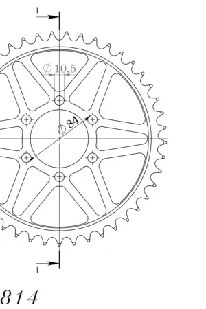 Beste Prijs SUPERSPROX - REAR STEEL 45T - Sprockets - Zwart 530