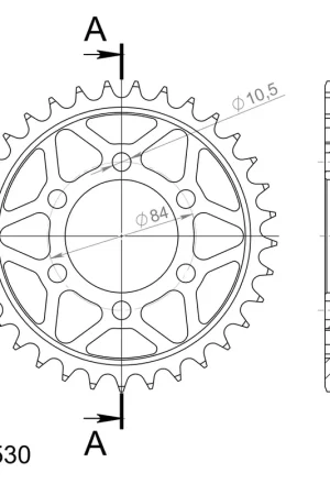 Topkwaliteit SUPERSPROX - REAR STEEL 33T - Sprockets - Zwart, 530