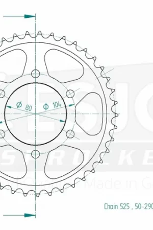 Trendy ESJOT - REAR ALU 41T, 525 - Sprockets - Lichtgewicht Aluminium