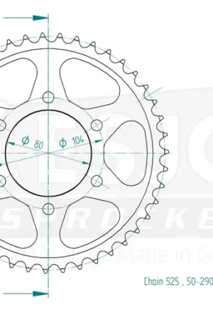 Gratis Verzending ESJOT - REAR ALU 43T, 525 - Sprockets - Lichtgewicht en duurzaam