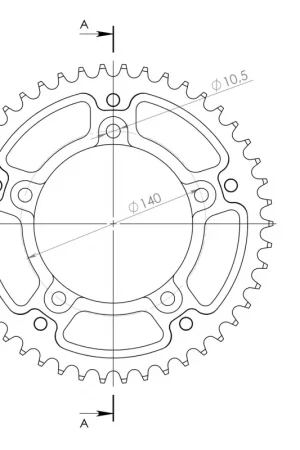 Betaalbaar SUPERSPROX - REAR STEALTH 45T - Sprockets - Blauw 525