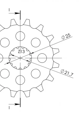Direct Verzonden SUPERSPROX - FRONT 14T, 525 - Sprockets - 14T