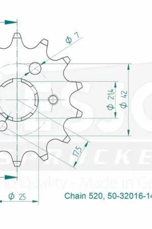 Betaalbaar ESJOT - FRONT 14T, 520 - Sprockets - 14T