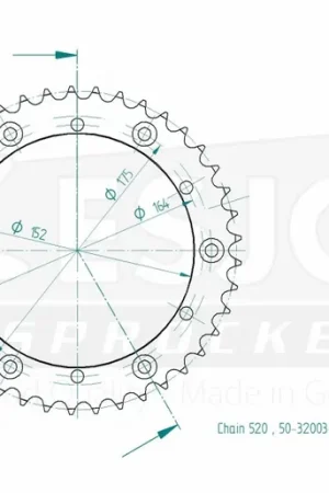 ESJOT - REAR STEEL 41T, 520 - Sprockets - Duurzaam Staal Express Levering