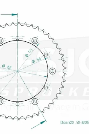 ESJOT - REAR STEEL 47T, 520 - Sprockets - Sterk en Duurzaam Trendy