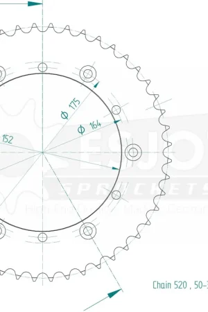 Gratis Retour ESJOT - REAR STEEL 48T, 520 - Sprockets - Duurzaam en Betrouwbaar