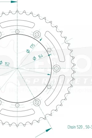 ESJOT - REAR STEEL 50T, 520 - Sprockets - Duurzaam en betrouwbaar Weekendaanbieding