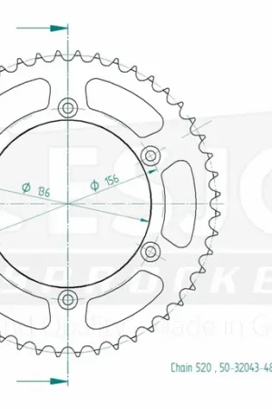 ESJOT - REAR STEEL 48T, 520 - Sprockets - Duurzaam en Betrouwbaar Fabrieksprijs