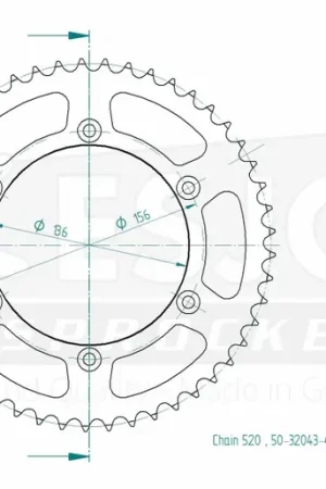 ESJOT - REAR STEEL 49T, 520 - Sprockets - Geschikt voor Husqvarna Aanbieding