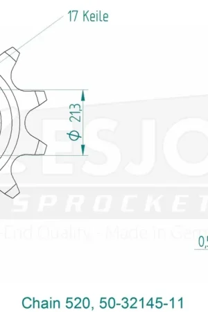 Voordeelprijs ESJOT - FRONT 11T, 520 - Sprockets - 11 tanden