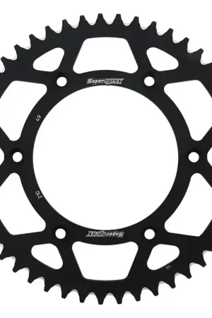 Koopje SUPERSPROX - REAR ALU 49T, BLACK, 520 - Sprockets - Lichtgewicht en duurzaam