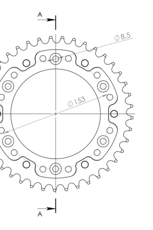 SUPERSPROX - REAR ALU 39T, GOLD, 520 - Sprockets - Lichtgewicht en duurzaam Merkproduct