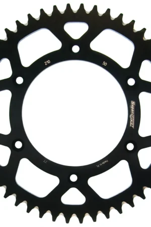 Koop Online SUPERSPROX - REAR ALU 50T, BLACK, 520 - Sprockets - Aluminium
