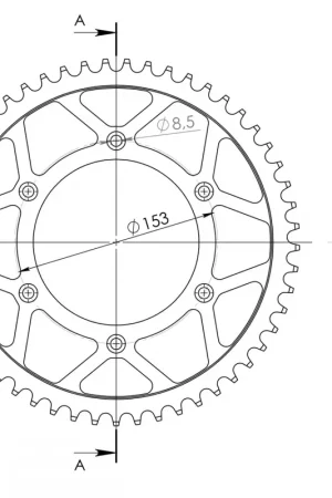 Shop Nu SUPERSPROX - REAR STEEL 53T, BLACK, 520 - Sprockets - Geschikt voor Honda motoren