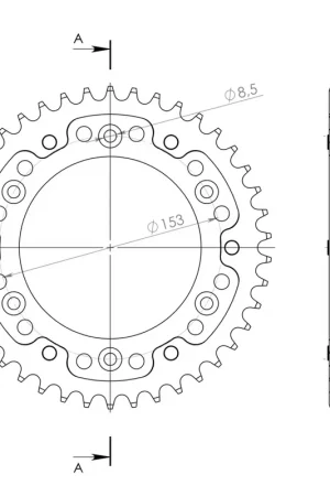 SUPERSPROX - REAR STEALTH 42T - Sprockets - ORANGE 520 Plaats Bestelling