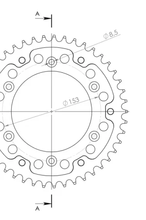 SUPERSPROX - REAR STEALTH 45T - Sprockets - Rood 520 Garantie Inbegrepen