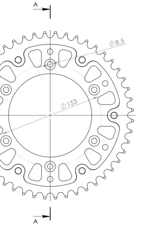 SUPERSPROX - REAR STEALTH 48T - Sprockets - Blauw 520 Modern