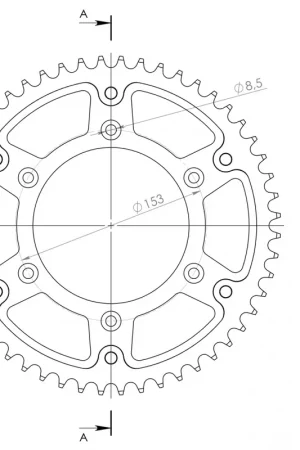 Goedkoop SUPERSPROX - REAR STEALTH 51T - Sprockets - Zwart 520