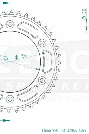 ESJOT - REAR ALU 40T - Sprockets - 520 Laatste Kans