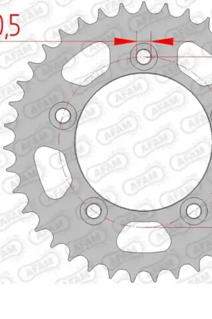 Op = Op AFAM - REAR STEEL 39T, 525 - Sprockets - Staal