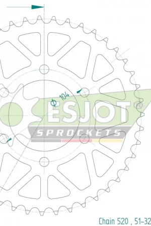 ESJOT - REAR ALU 43T - Sprockets - 520 Trendy