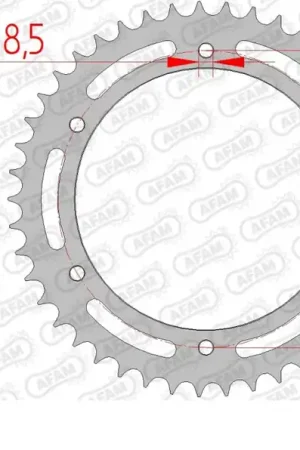 Veilige Betaling AFAM - REAR STEEL 45T, 530 - Sprockets - Geschikt voor Triumph