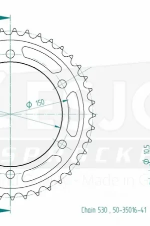 ESJOT - REAR STEEL 41T, 530 - Sprockets - Geschikt voor Yamaha Superprijs