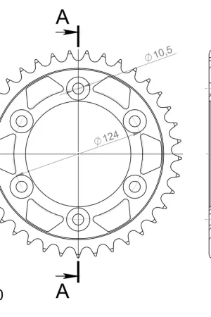 SUPERSPROX - REAR STEEL 37T, BLACK, 520 - Sprockets - Sterk en duurzaam Modern