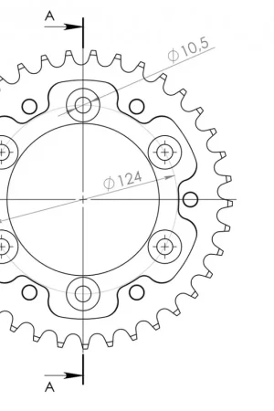 SUPERSPROX - REAR ALU 37T - Sprockets - BLACK 520 Veilige Betaling
