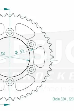 Favoriet ESJOT - REAR STEEL 42T - Sprockets - 520