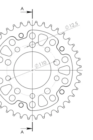 SUPERSPROX - REAR STEALTH 40T - Sprockets - Goudkleurig 525 Gereduceerde Prijs