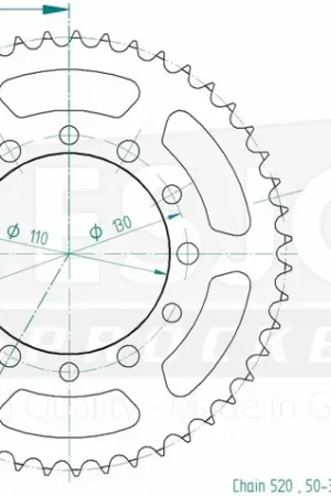 Beste Prijs ESJOT - REAR STEEL 47T, 520 - Sprockets - Geschikt voor Kawasaki en Yamaha