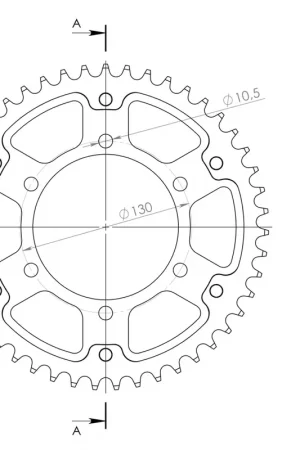 Lage Prijs SUPERSPROX - REAR STEALTH 47T - Sprockets - Rood 520