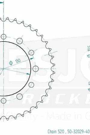 Limited Edition ESJOT - REAR STEEL 40T - Sprockets - 520 Compatibiliteit