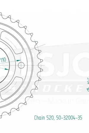 Garantie Inbegrepen ESJOT - REAR STEEL 35T, 520 - Sprockets - Geschikt voor Honda