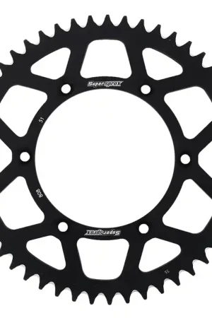 Luxe SUPERSPROX - REAR ALU 51T, BLACK, 520 - Sprockets - Aluminium