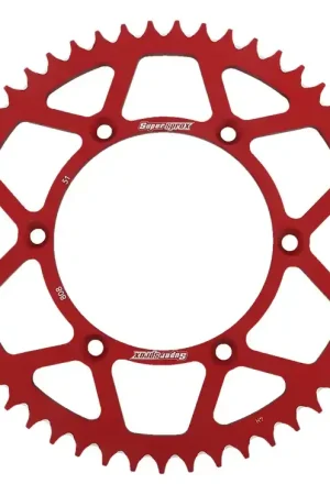 Bulkbestelling SUPERSPROX - REAR ALU 51T, RED, 520 - Sprockets - Aluminium