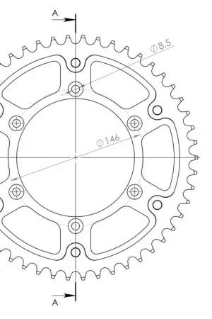 SUPERSPROX - REAR ALU 52T, BLUE, 520 - Sprockets - Geschikt voor diverse Suzuki modellen Direct Beschikbaar
