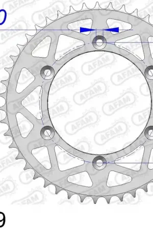Gratis Verzending AFAM - REAR ALU 49T - Sprockets - 520