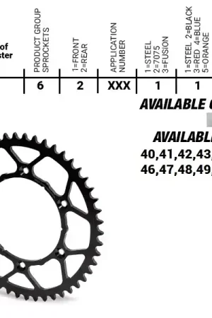Seizoensaanbieding MOTO MASTER - REAR STEEL ULTRALIGHT 51T, 520 - Sprockets - Compatibel met diverse Suzuki modellen