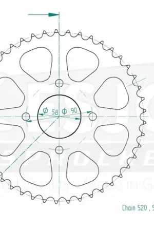 ESJOT - REAR STEEL 45T, 520 - Sprockets - Voor Suzuki Drz 400 sm Flitsaanbieding