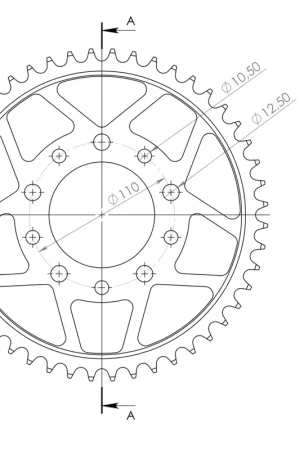 SUPERSPROX - REAR STEEL 48T - Sprockets - BLACK 530 Aanbieding