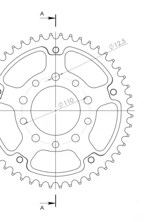 Goedkoop SUPERSPROX - REAR STEALTH 48T, GOLD, 530 - Sprockets - Compatibel met Triumph