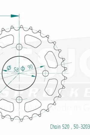 Topkwaliteit ESJOT - REAR STEEL 31T, 520 - Sprockets - Geschikt voor Suzuki Drz 400 sm