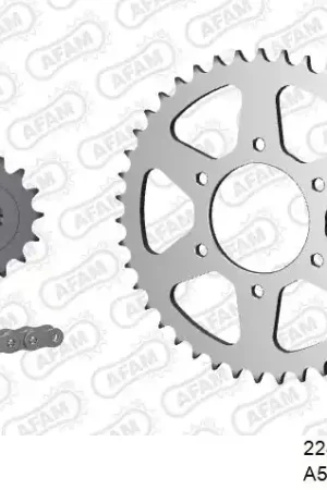 Goedkoop AFAM - 520XRR3 100 ARS (CLIP) GOLD & SPROCKETS - STEEL