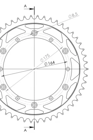Exclusief SUPERSPROX - REAR STEEL 50T, BLACK, 520 - Sprockets - Compatibel met Yamaha